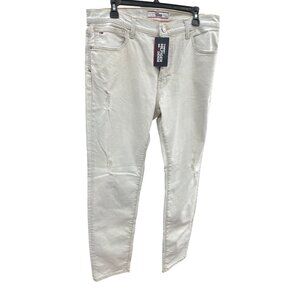 Tommy Hilfiger Mens Distressed Slim Fit Beige Denim Jeans Size 36 SKU 8494